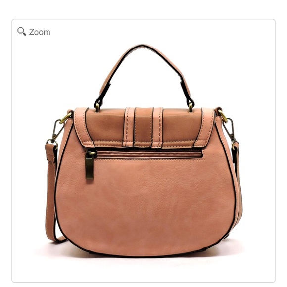 NEW 2 Toned Saddle Satchel Crossbody Bag - Picture 5 of 8